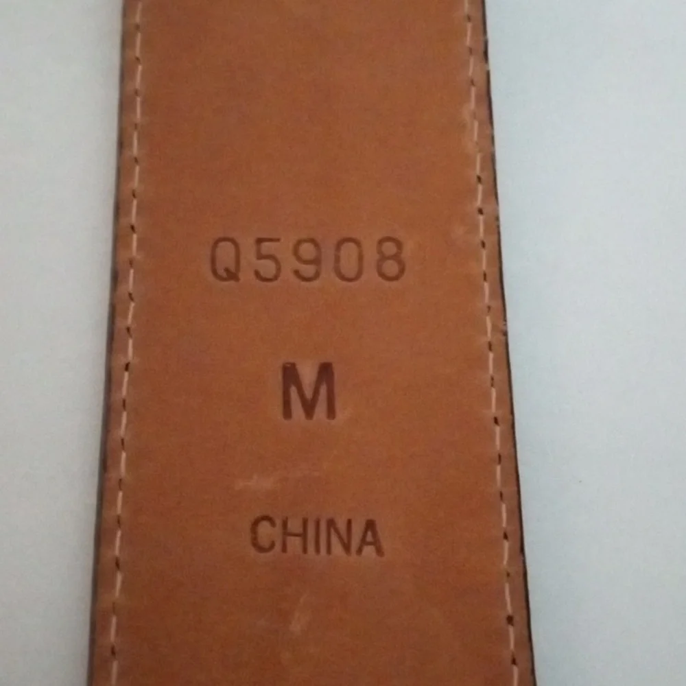 Brighton Leather Croc Belt  Front Loop Size M Brown Preowned